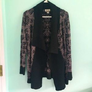 Mudd purple Aztec sweater cardigan